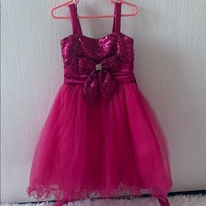 Little girl formal dress sequence top soft tulle